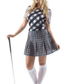 Womens Black Golfer Costume