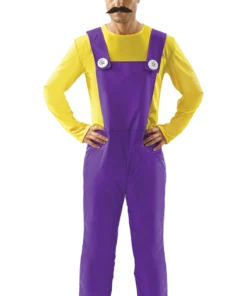 Mens Wario Super Mario Costume