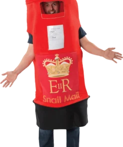 Adult Postbox Fancy Dress Costume