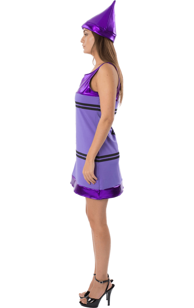 Womens Purple Crayon Costume 2 Womens Purple Crayon Costume - Image 2