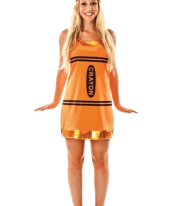 Womens Orange Crayon Costume