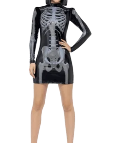 Smiffys Adult Miss Whiplash Skeleton Costume