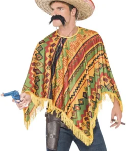 Smiffys Mens Mexican Poncho Kit