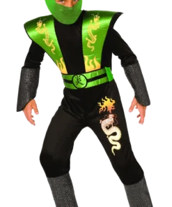 Kids Green Ninja Warrior Costume