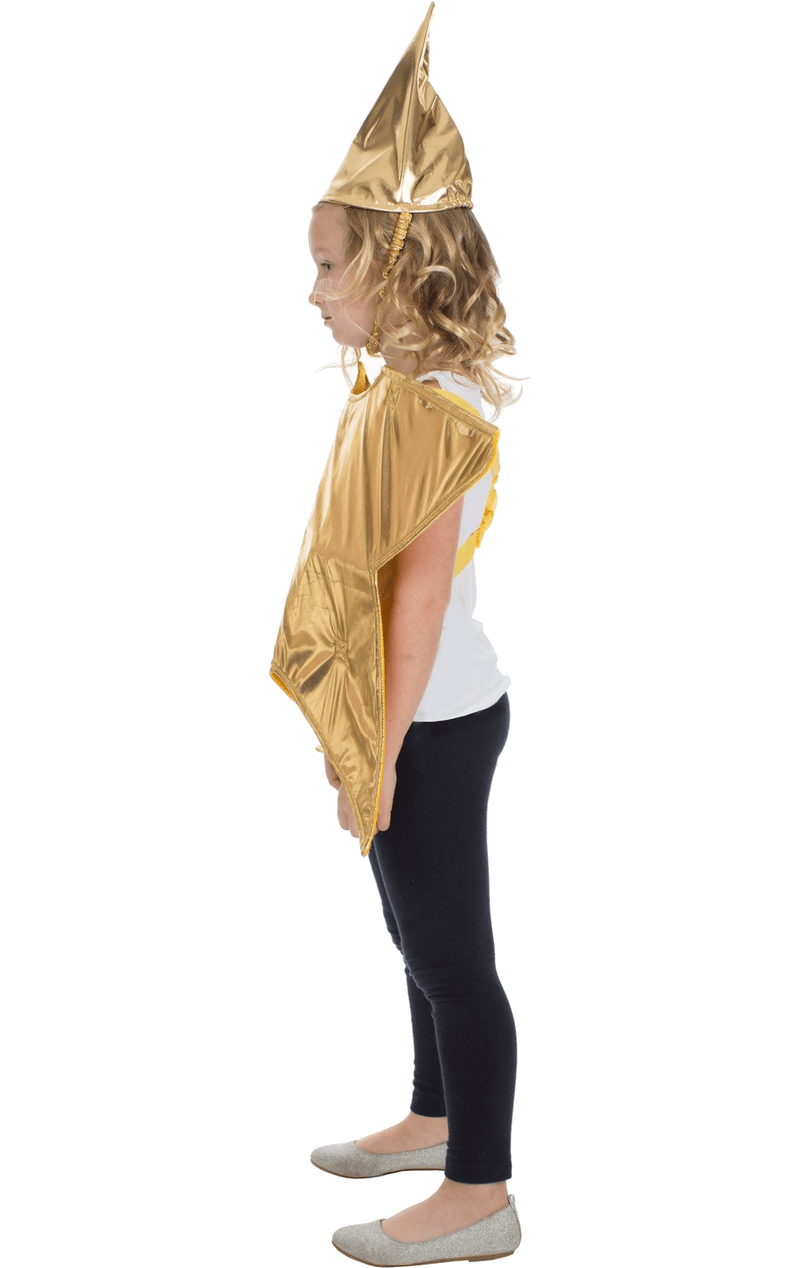 Kids Gold Star Christmas Costume 2 Kids Gold Star Christmas Costume - Image 2