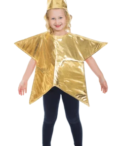 Kids Gold Star Christmas Costume