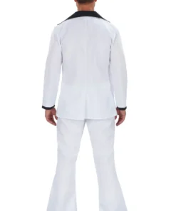 Adult White 1970s Suit Costume -Halloween Decoration Shop 00019647a02