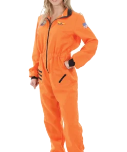 Adult Womens Orange Astronaut Costume