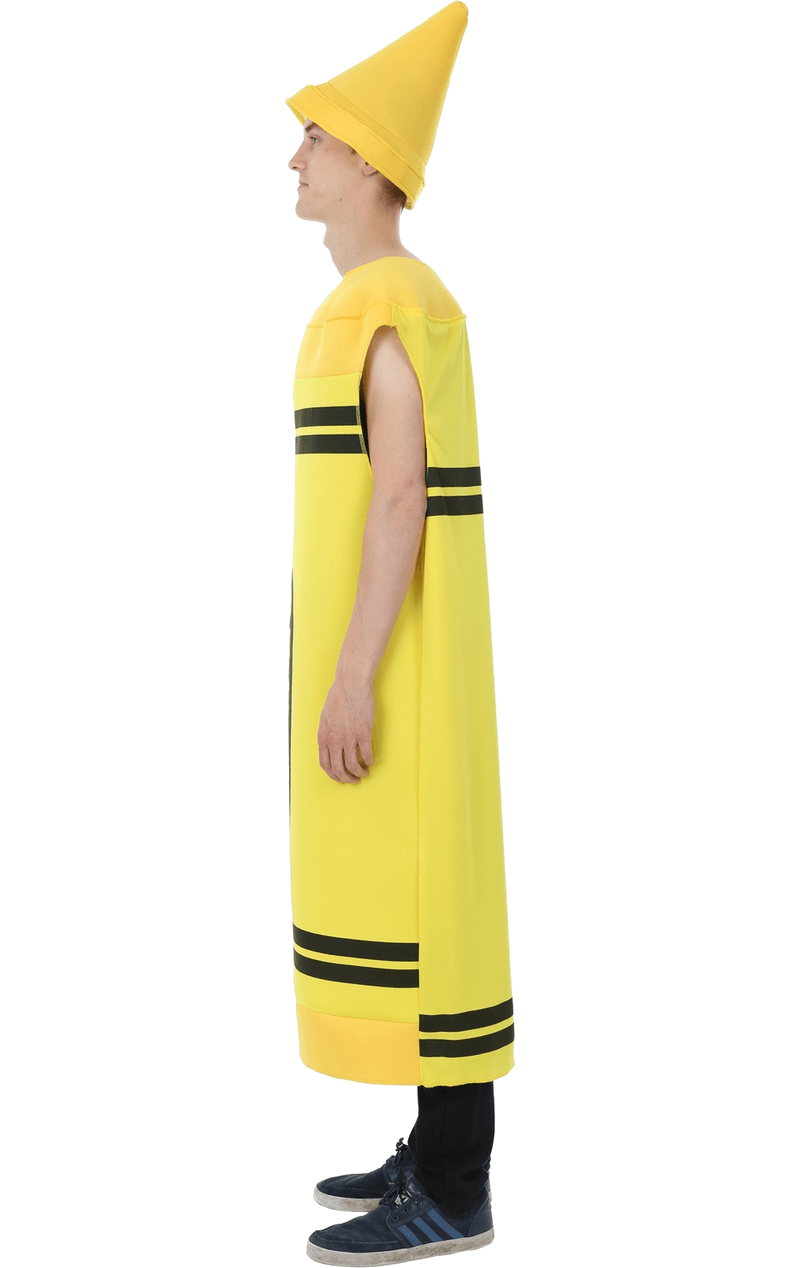 Mens Yellow Crayon Costume 2 Mens Yellow Crayon Costume - Image 2