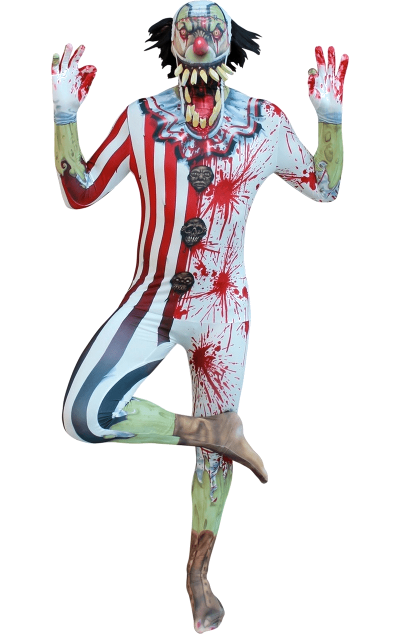 Adult Jaw Dropper Clown Morphsuit 1 Adult Jaw Dropper Clown Morphsuit