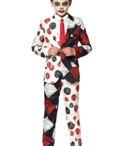 Boys Vintage Halloween Clown Suit
