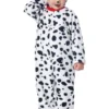 GENERIC Kids Dalmatian Puppy Fleece Jumpsuit Costume