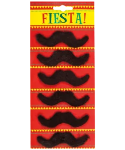 Boland 6 Pack Black Mexican Moustaches