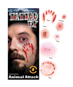 Animal Attack Gorywood Temporary Tattoos