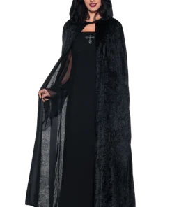 Black Hooded Cloak Accessory