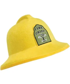 Yellow Felt Fireman Hat Accessory