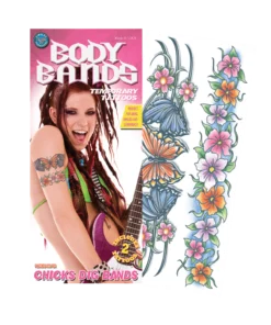 Flowers Body Band Temporary Tattoo