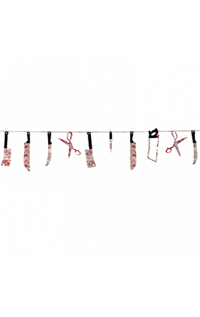 AMSCAN Bloody Weapon Garland Bunting 1 AMSCAN Bloody Weapon Garland Bunting