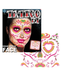 Floral Sugar Skull Tattoo Transfer