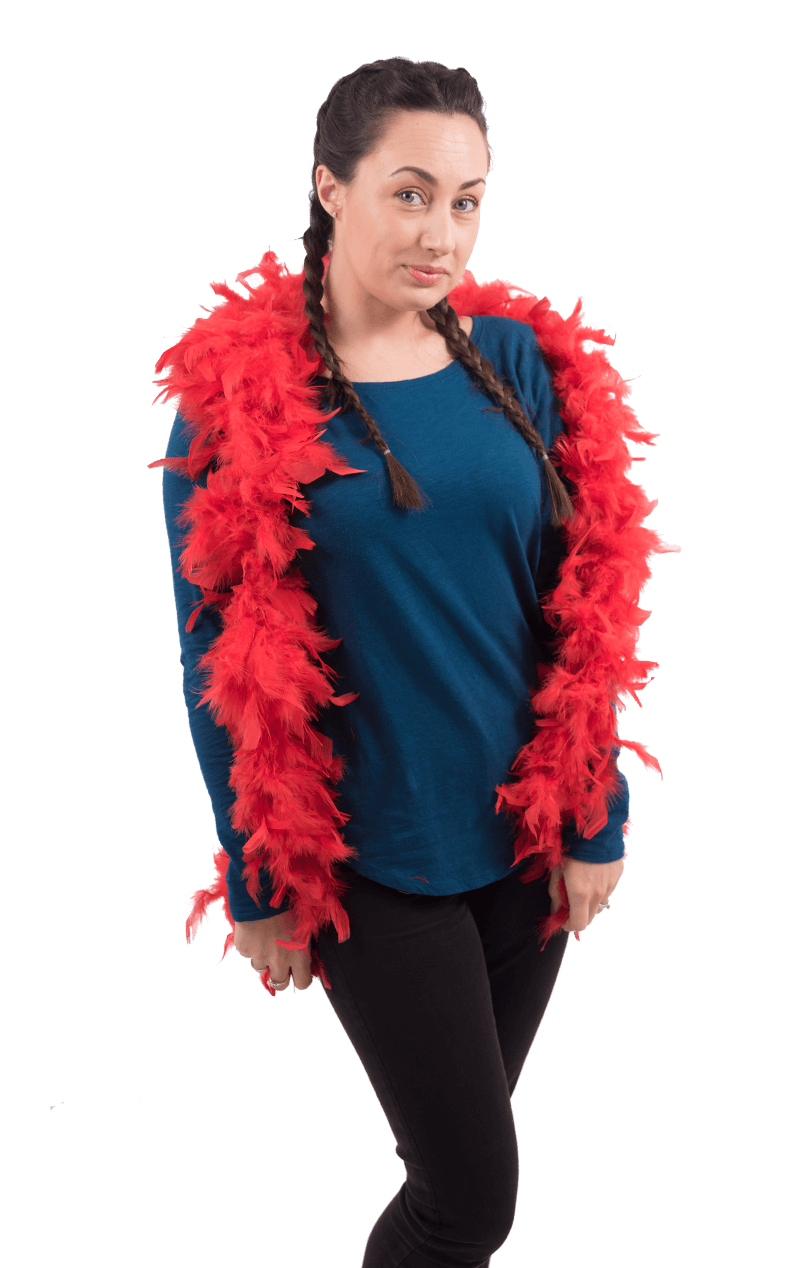 Red Feather Boa Accessory 1 Red Feather Boa Accessory