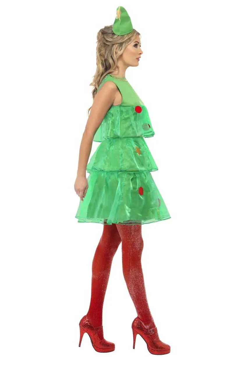 Smiffys Womens Tutu Christmas Tree Costume 2 Smiffys Womens Tutu Christmas Tree Costume - Image 2