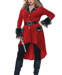 Womens Plus Size Captain Hook Costume