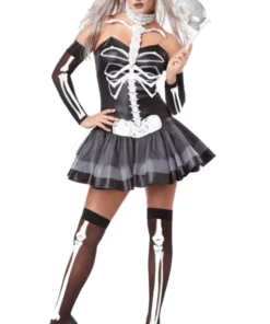 Womens Skeleton Masquerade Costume