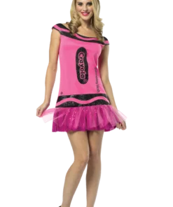 Adult Pink Glitter Crayola Costume