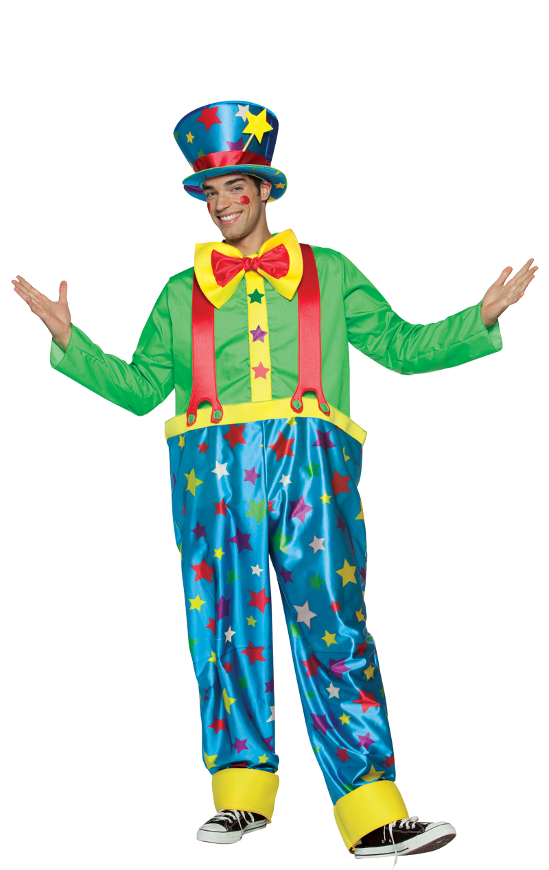 Adult Star Clown Costume 1 Adult Star Clown Costume
