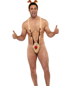 Smiffys Mens Rudolph Mankini Costume