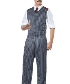 Mens 1920s Pinstripe Mobster Costume