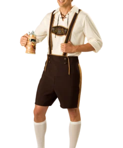 Adult Mens Authentic Lederhosen Costume