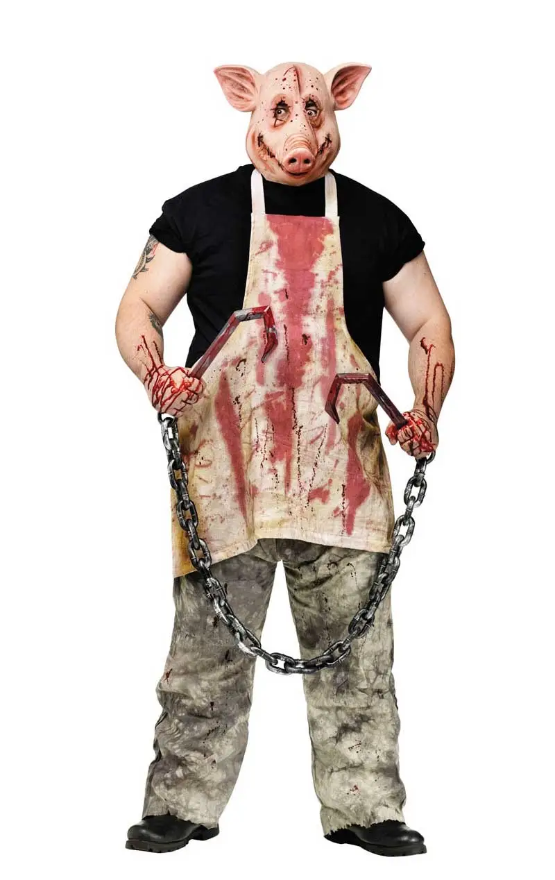 Mens Butcher Pig Halloween Costume 1 Mens Butcher Pig Halloween Costume