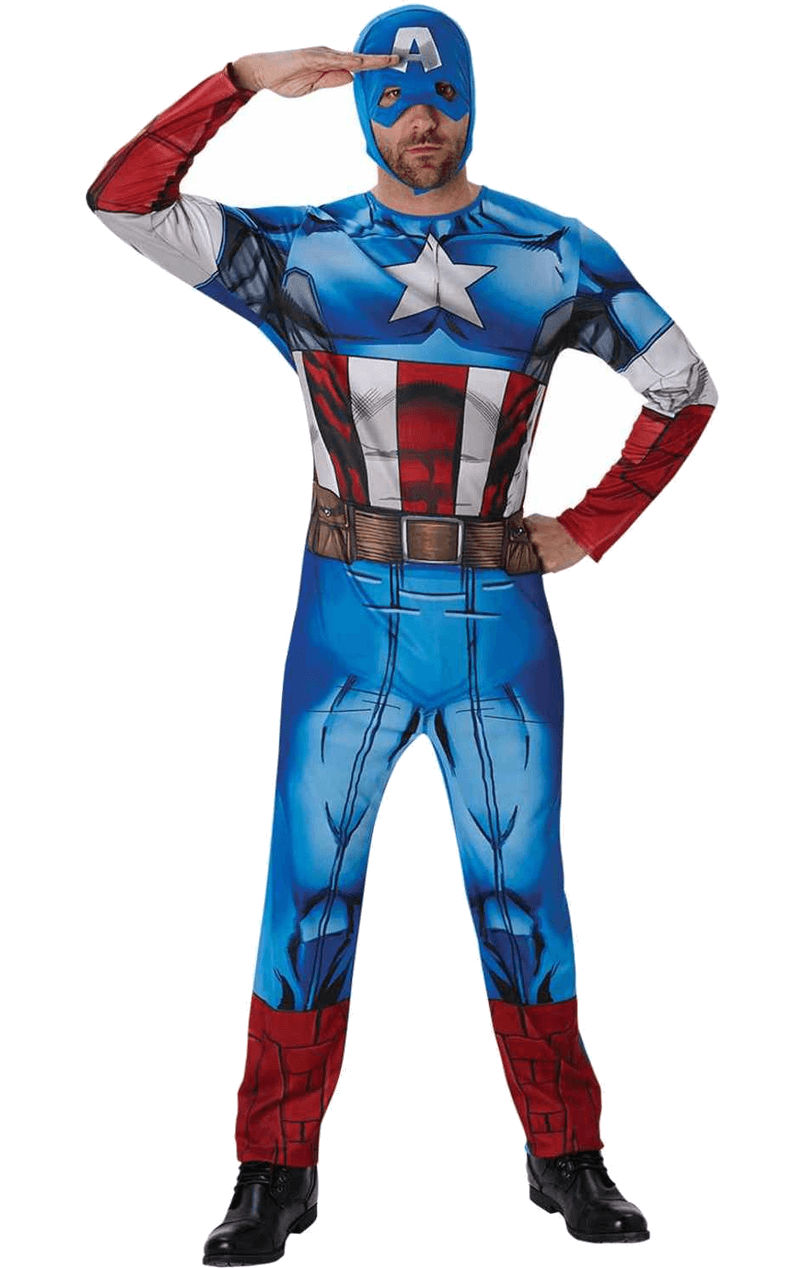 Adult Classic Captain America Costume 1 Adult Classic Captain America Costume