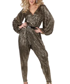 GENERIC Womens Gold Disco Queen Costume