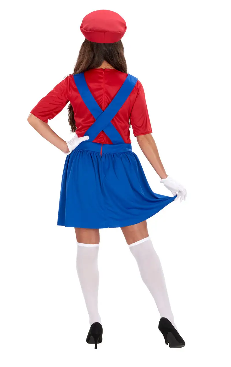 GENERIC Womens Red Italian Plumber Dress 3 GENERIC Womens Red Italian Plumber Dress - Image 3