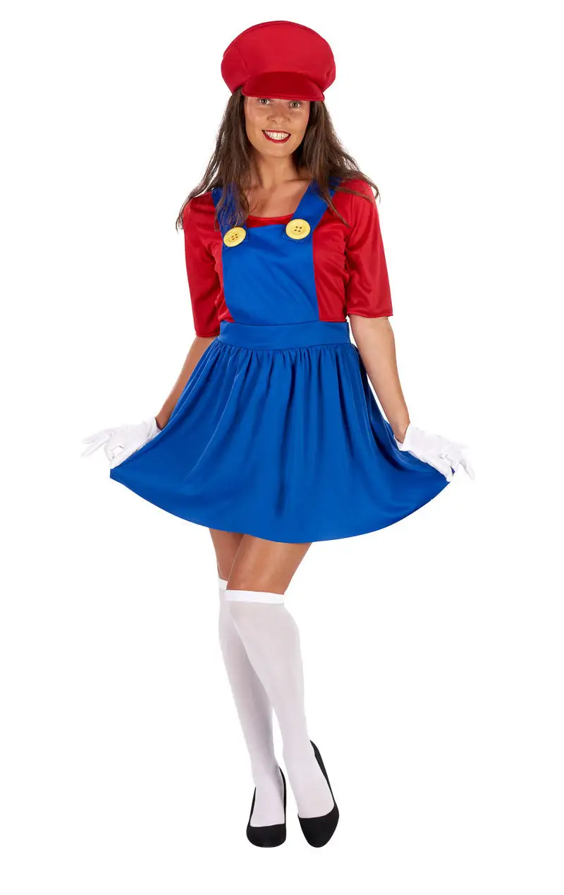 GENERIC Womens Red Italian Plumber Dress 1 GENERIC Womens Red Italian Plumber Dress