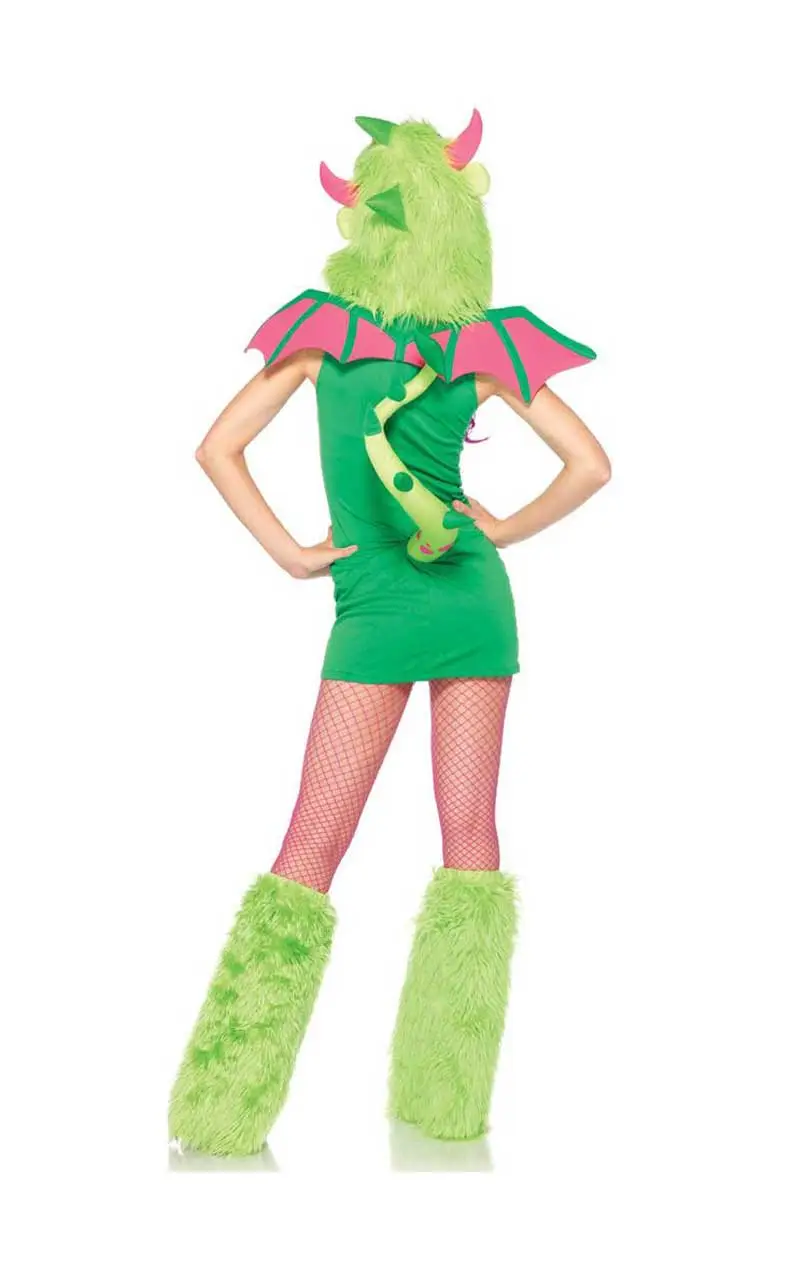 Leg Avenue Green Magic Dragon Sexy Fancy Dress Costume 2 Leg Avenue Green Magic Dragon Sexy Fancy Dress Costume - Image 2