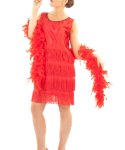 GENERIC Roaring 20s Flapper Red Costume