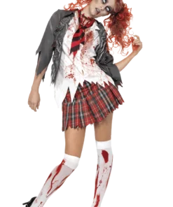 Smiffys Womens Zombie High School Girl Costume