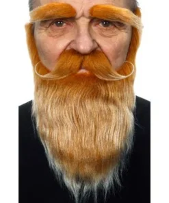 GENERIC Adult Auburn Beard And Moustache Set