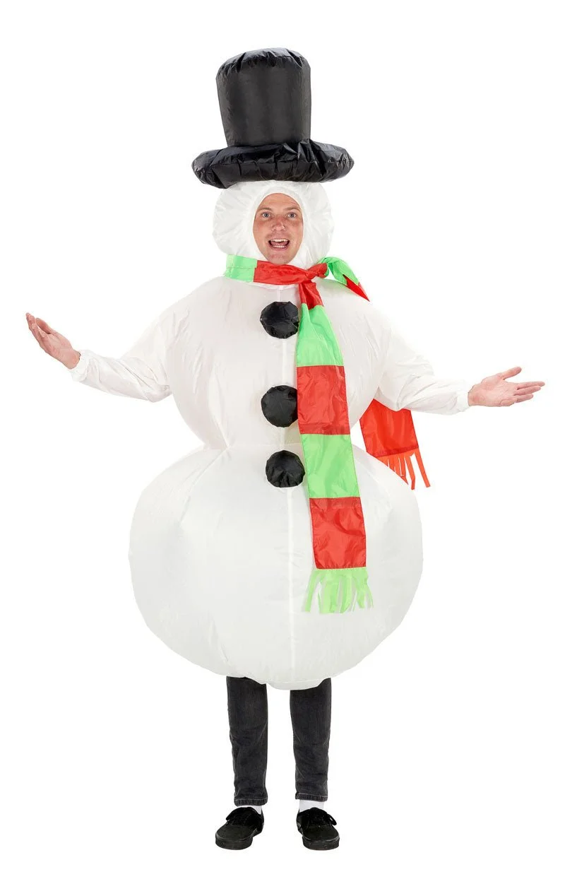 GENERIC Adult Inflatable Snowman Costume 2 GENERIC Adult Inflatable Snowman Costume - Image 2
