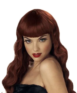 Adult Pin Up Girl Wig RED