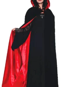 Adult Black/Red Deluxe Velvet Cape