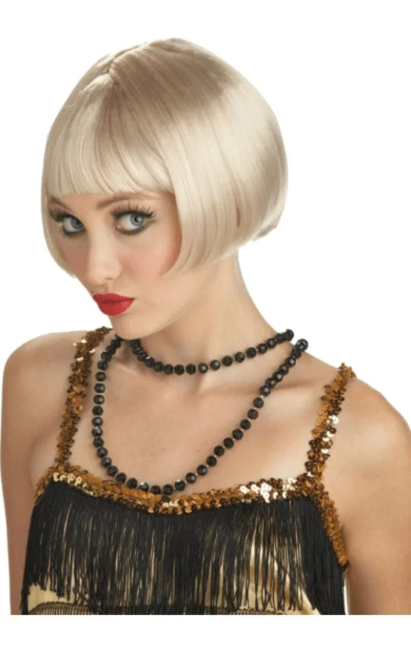 Flirty Flapper Blonde Wig 1 Flirty Flapper Blonde Wig