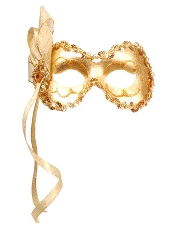 GENERIC Gold Masquerade Facepiece -Halloween Decoration Shop gold masquerade facepiece 871652