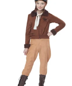GENERIC Kids Amelia Earhart Aviator Costume