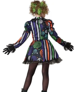 GENERIC Kids Neon Nightmare Clown Costume -Halloween Decoration Shop kids neon nightmare clown costume 428295
