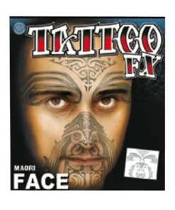 Maori Face Temp Tattoo