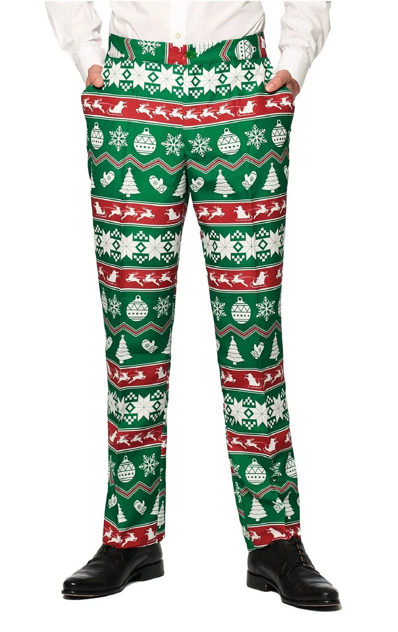 GENERIC Mens Green Nordic Christmas Suit- Opposuits 3 GENERIC Mens Green Nordic Christmas Suit- Opposuits - Image 3